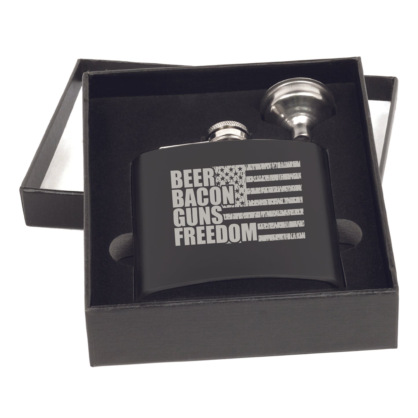 Engraved Flask - Black