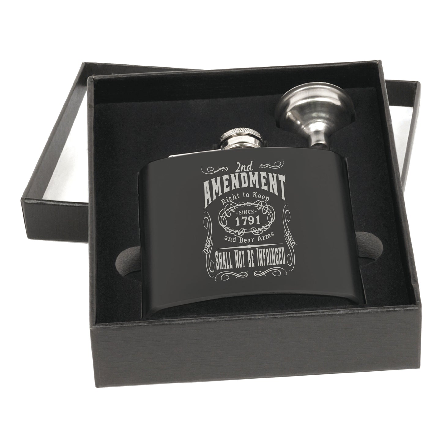 Engraved Flask - Black