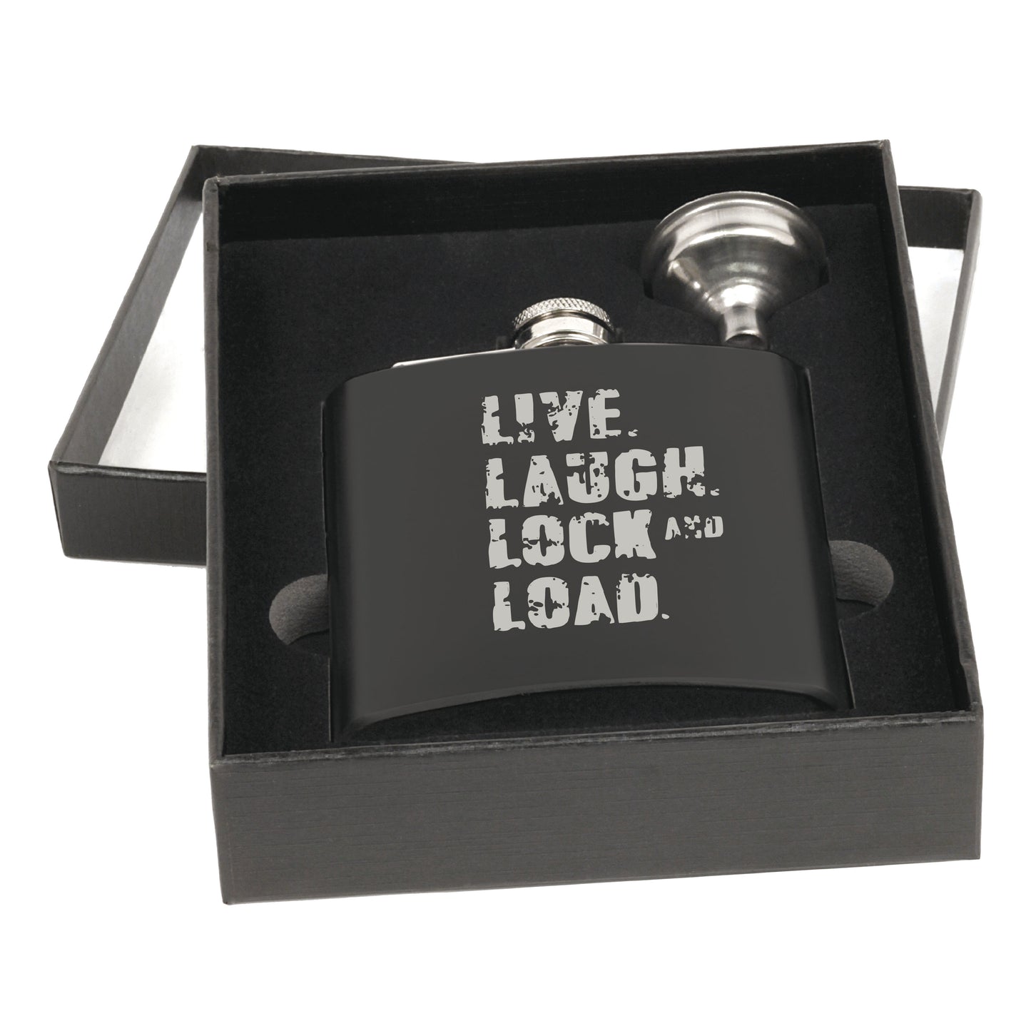 Engraved Flask - Black