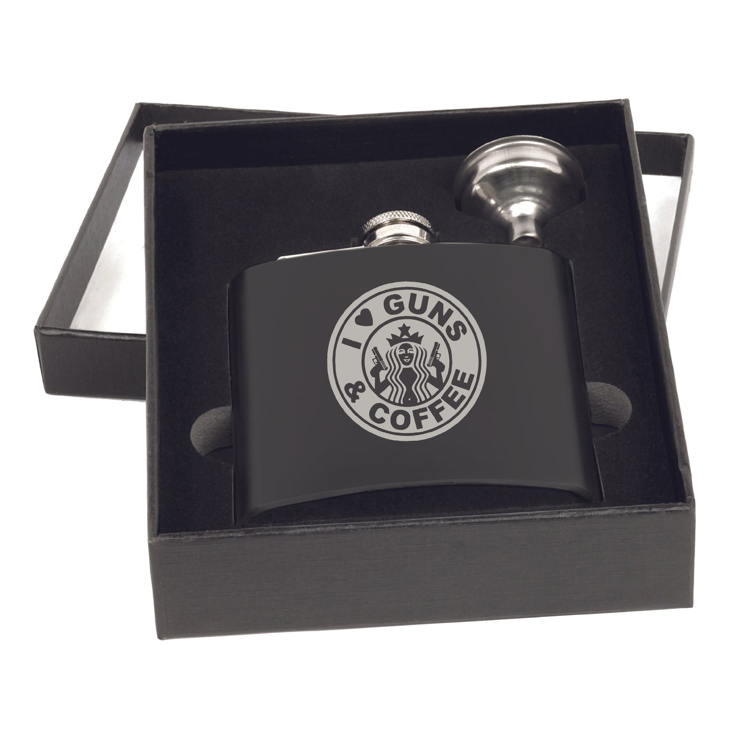 Engraved Flask - Black
