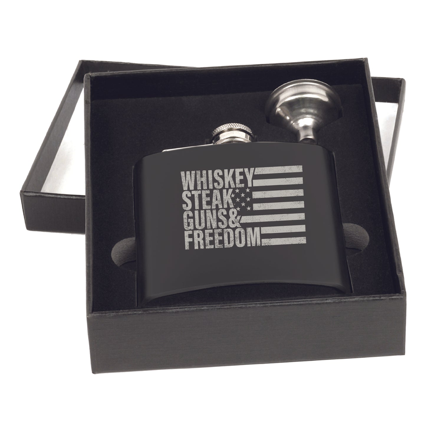 Engraved Flask - Black