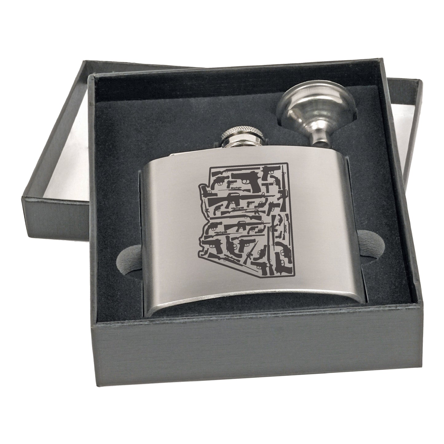 Engraved Flask - Silver