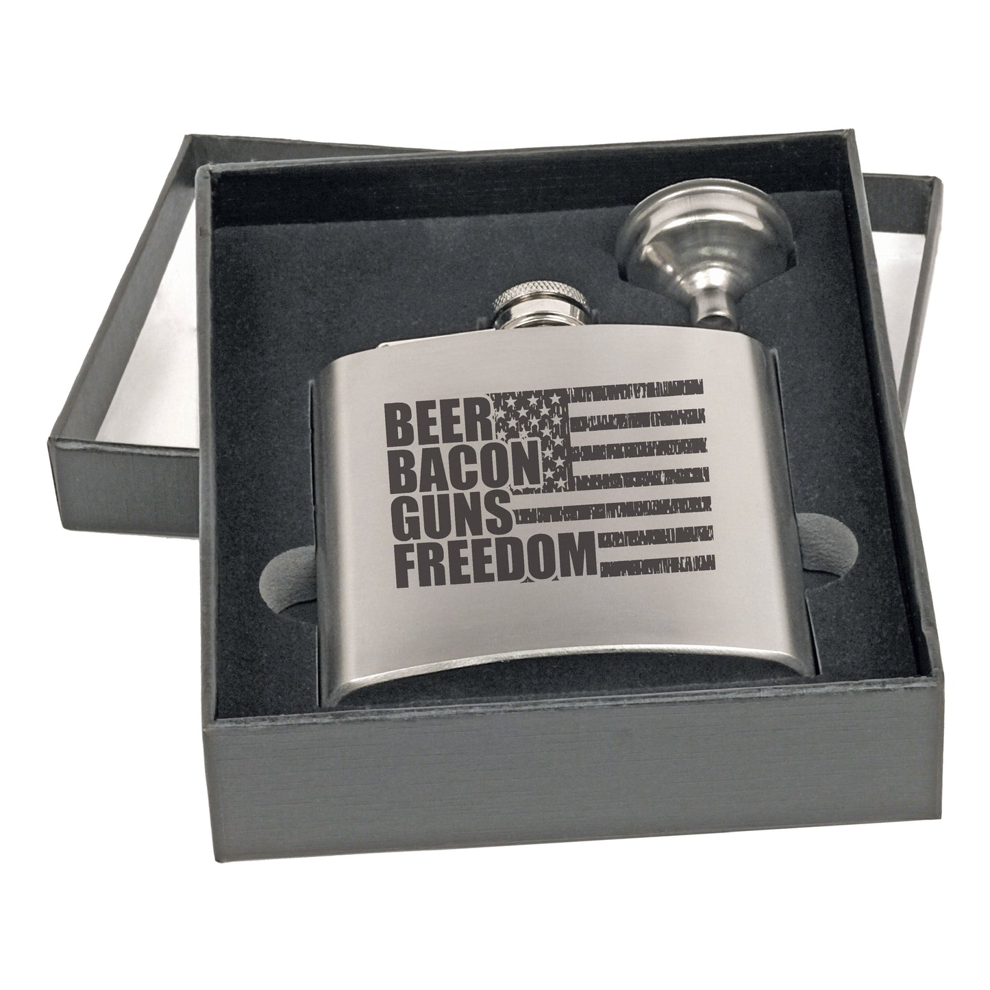 Engraved Flask - Silver