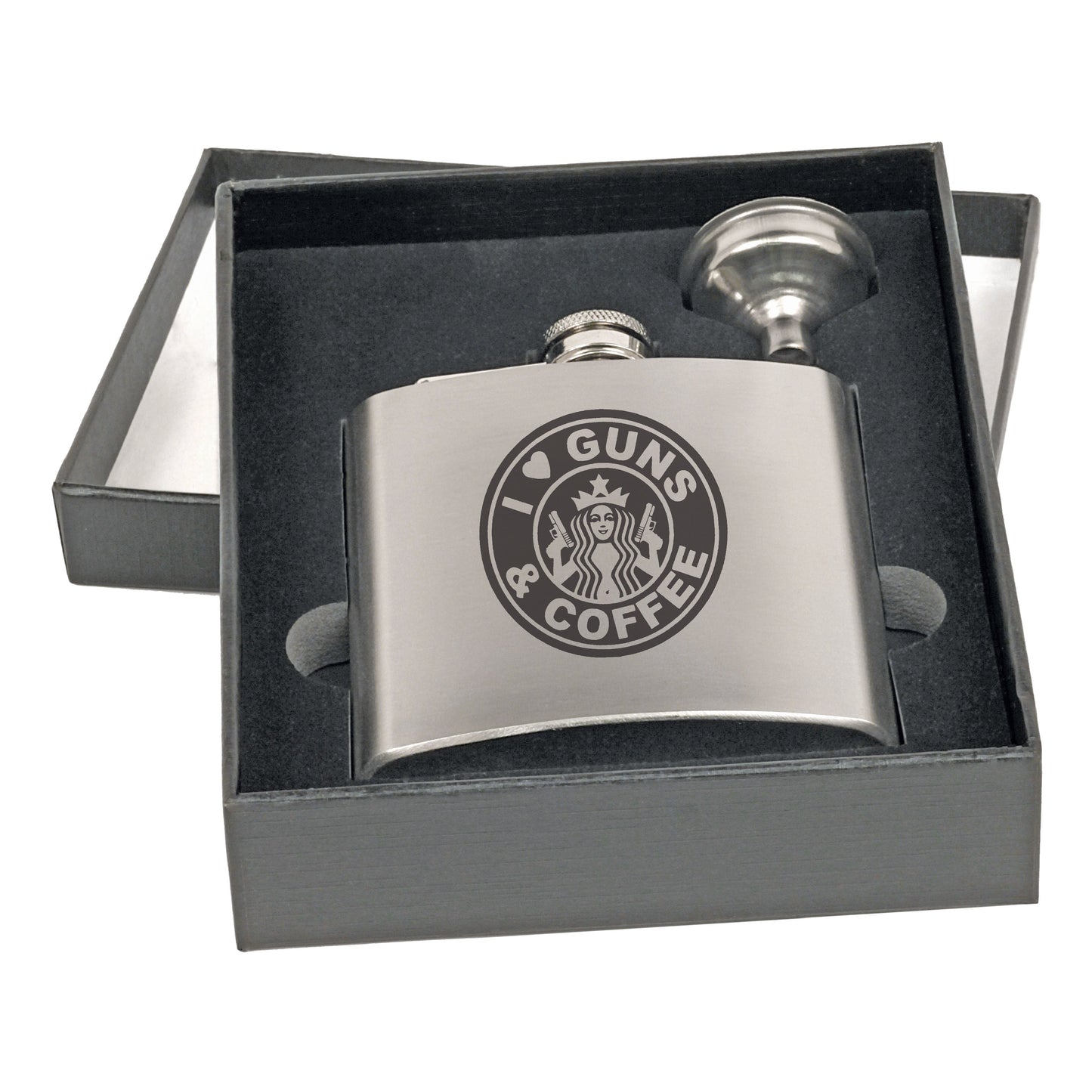 Engraved Flask - Silver