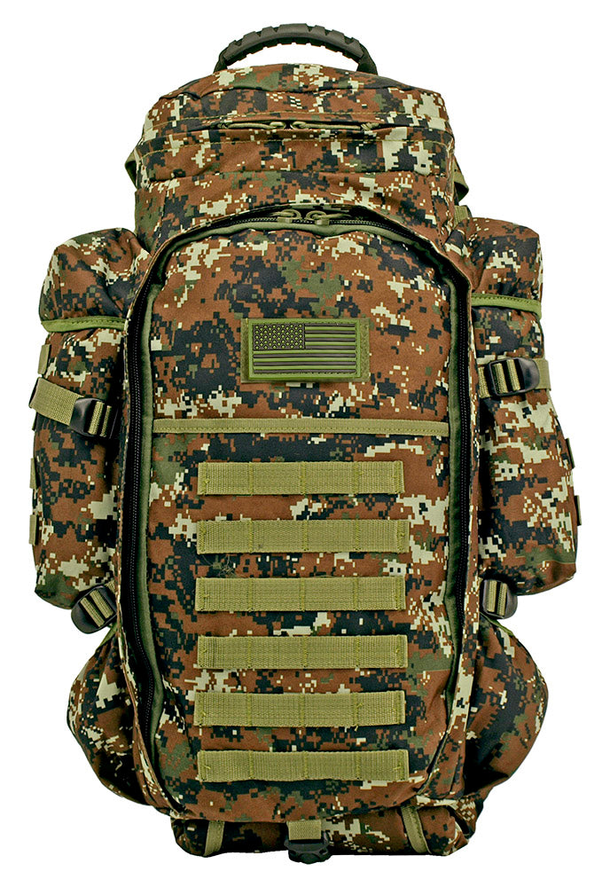 Tactical Full Gear Rifle Backpack - Digital Green Camo