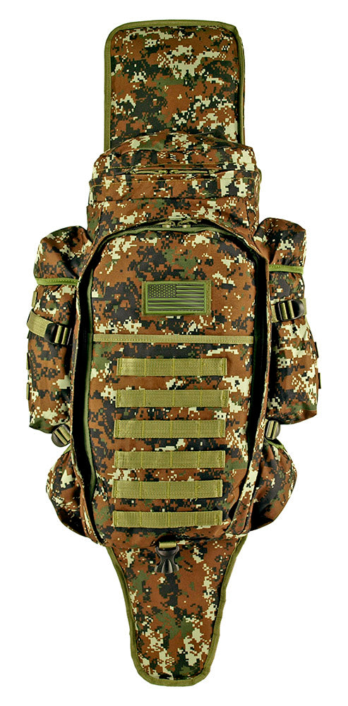 Tactical Full Gear Rifle Backpack - Digital Green Camo