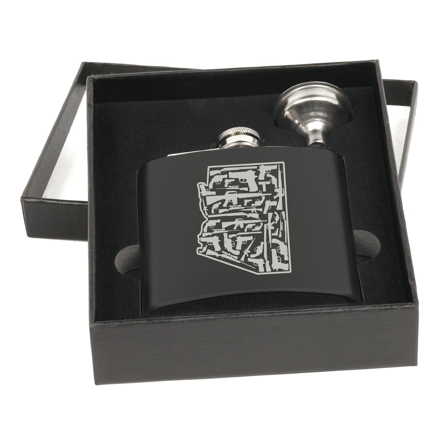 Engraved Flask - Black