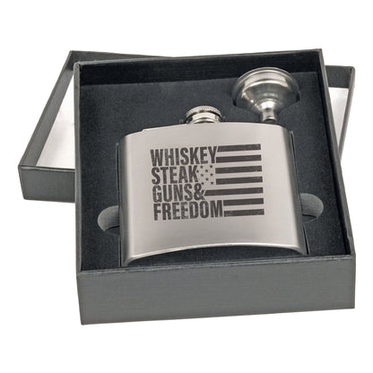 Engraved Flask - Silver