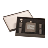 Engraved Flask and Shot Set