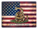 Don't Tread On Me US Flag - Tin Sign