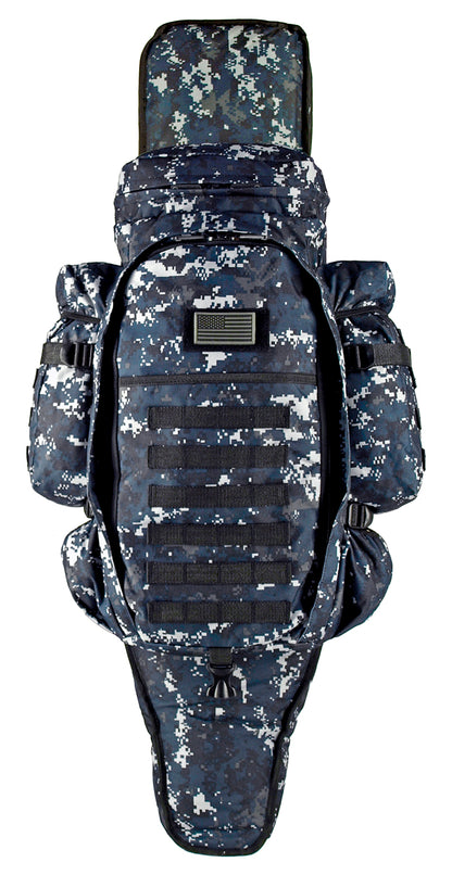 Tactical Full Gear Rifle Backpack - Navy Digital Camo